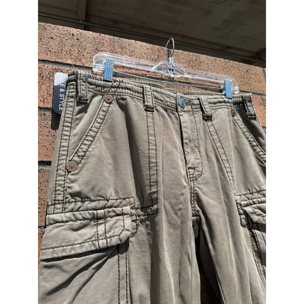 Y2K True Religion Vintage Olive Green Khaki Anthony Cargo Pants Ricky Super T